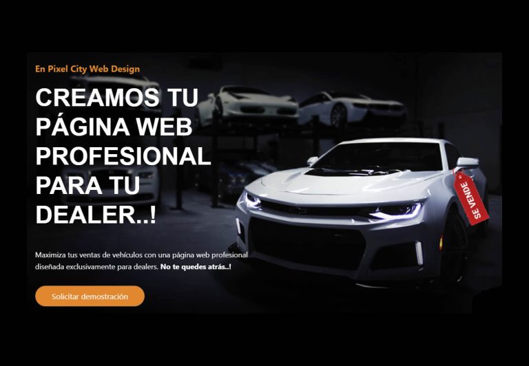 Creación de sitio web para vendedores de vehículos