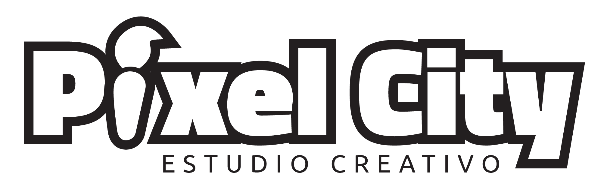 Logo Pixel City white 0