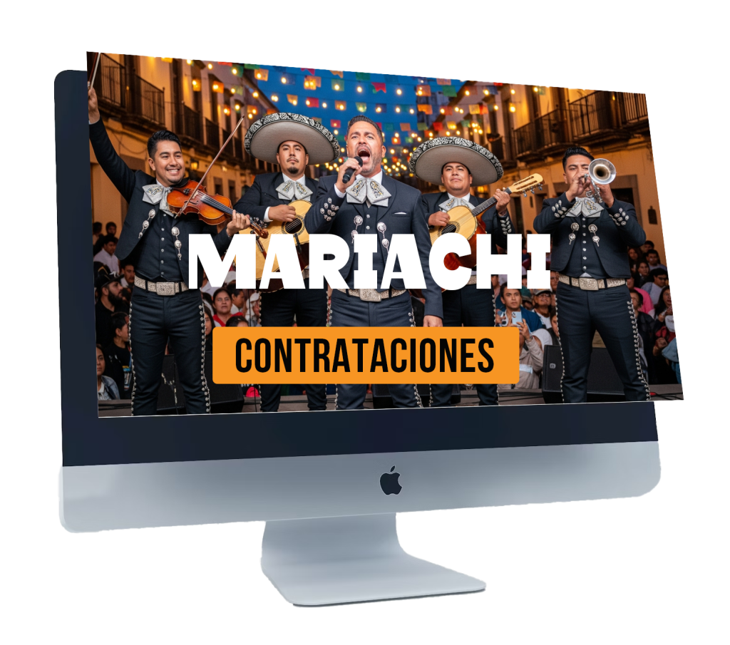 Página web para mariachi - músicos 1 Mockup para pagina web